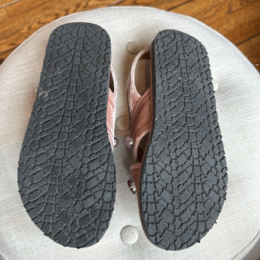 Car Shoe Velvet Sandals with Crystals Pink Blush Jewels Women's 38 KDX 87 O - Picture 10 of 12